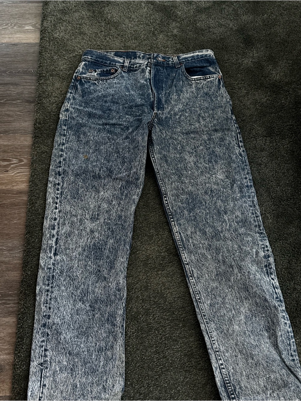 Vintage Levi’s Men's Acid Wash Jeans - Blue
